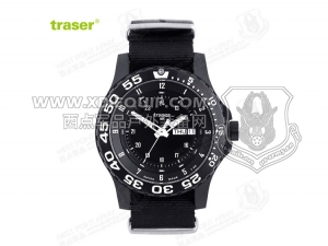 [全球联保] 瑞士机芯 Traser P6600 美君现役君用手表 红色夜光尼龙表带
