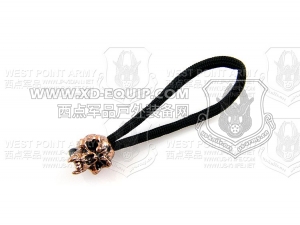 schmuckatellico Fang Standard Zipper Pull Antique Copper Plated 玫瑰金色骷髅刀坠