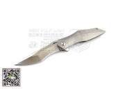 Brous布洛斯 “Razorback”剃刀鲸 D2钢 6AL4V钛合金柄 手工定制 限量250只“折”
