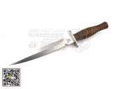 FOX Knives 意大利狐狸 593 “FAIRBAIRN ”N690钢 胡桃木柄 荷兰突击队专用双刃“直”