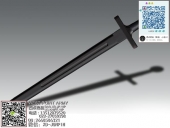 ColdSteel冷钢92bkS “MEDIEVAL TRAINING SWORD (WAISTER) ” 训练用西洋塑钢剑